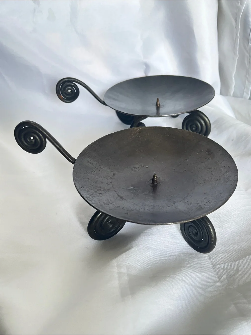 Wrought Iron Pillar Candle Holders 5.5